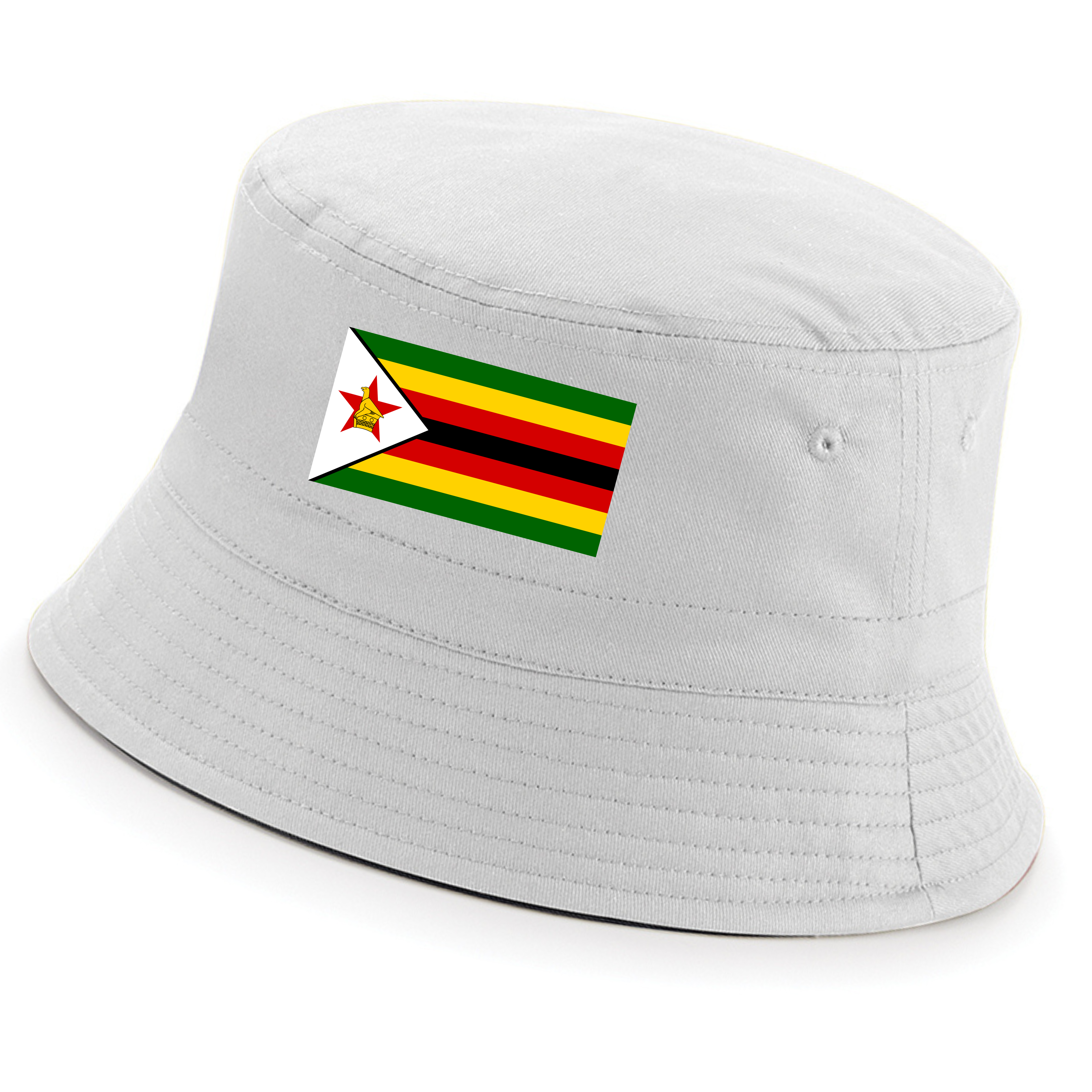 Bucket Hat with Zimbabwe Flag - Reversible
