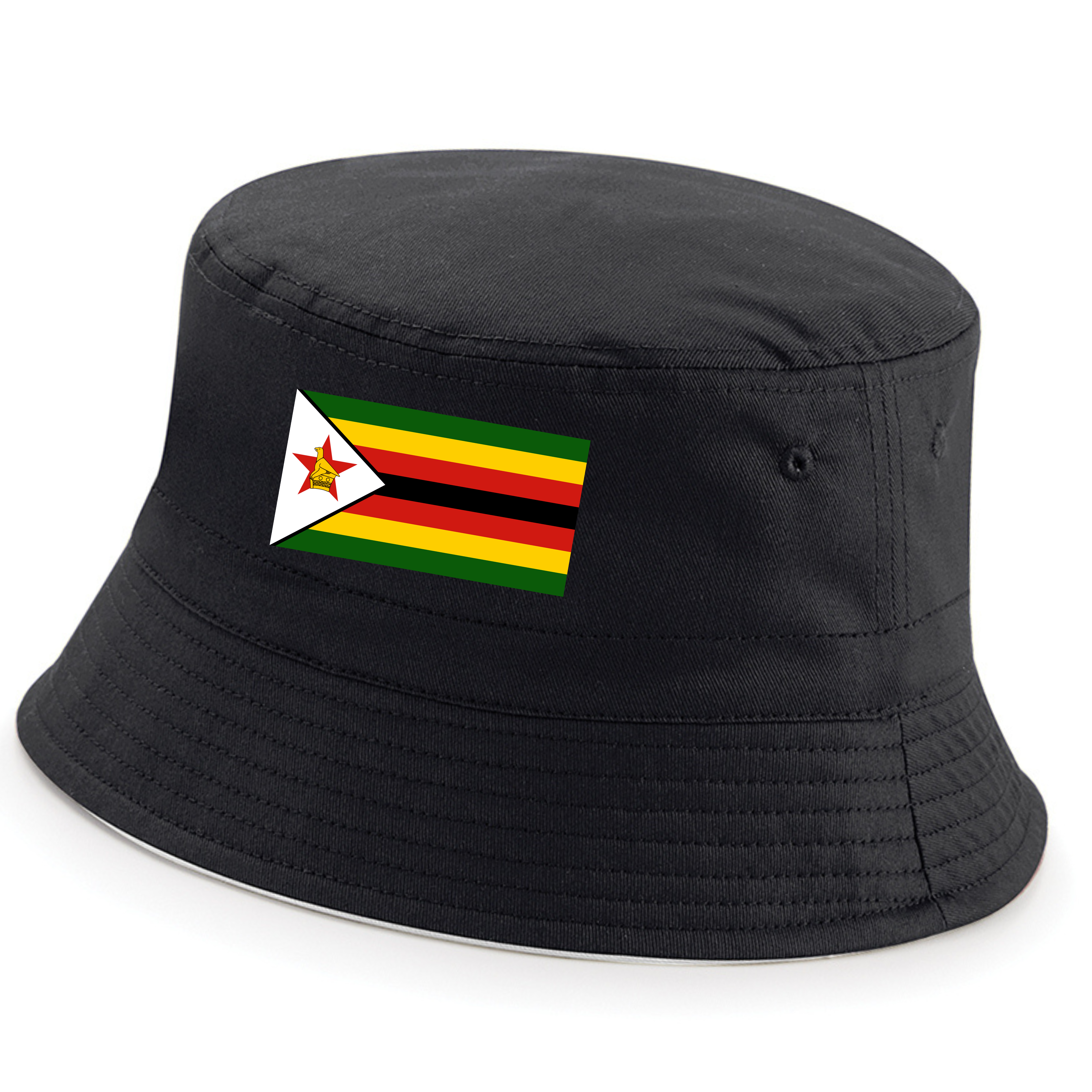 Bucket Hat with Zimbabwe Flag - Reversible