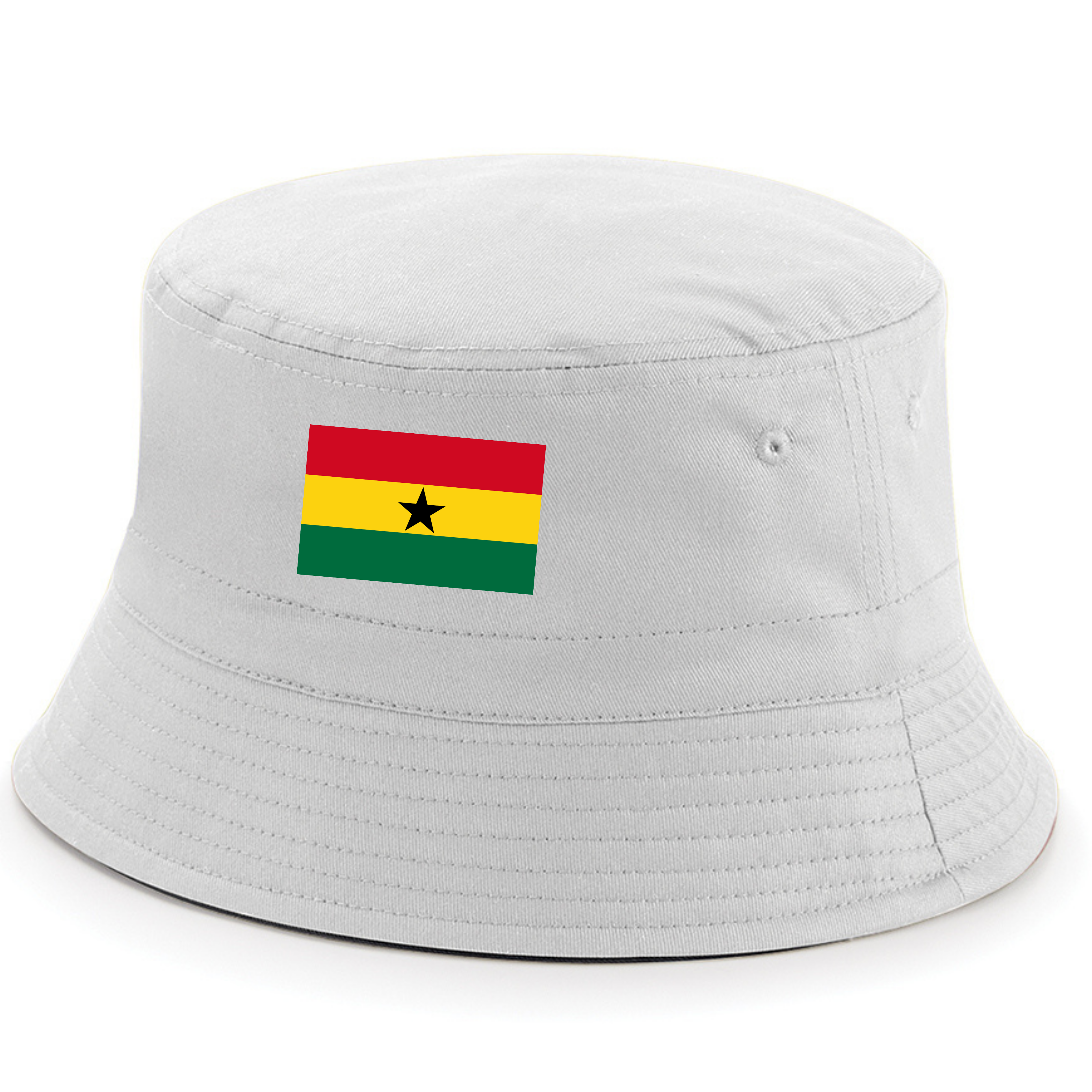 Bucket Hat with Ghana Flag - Reversible