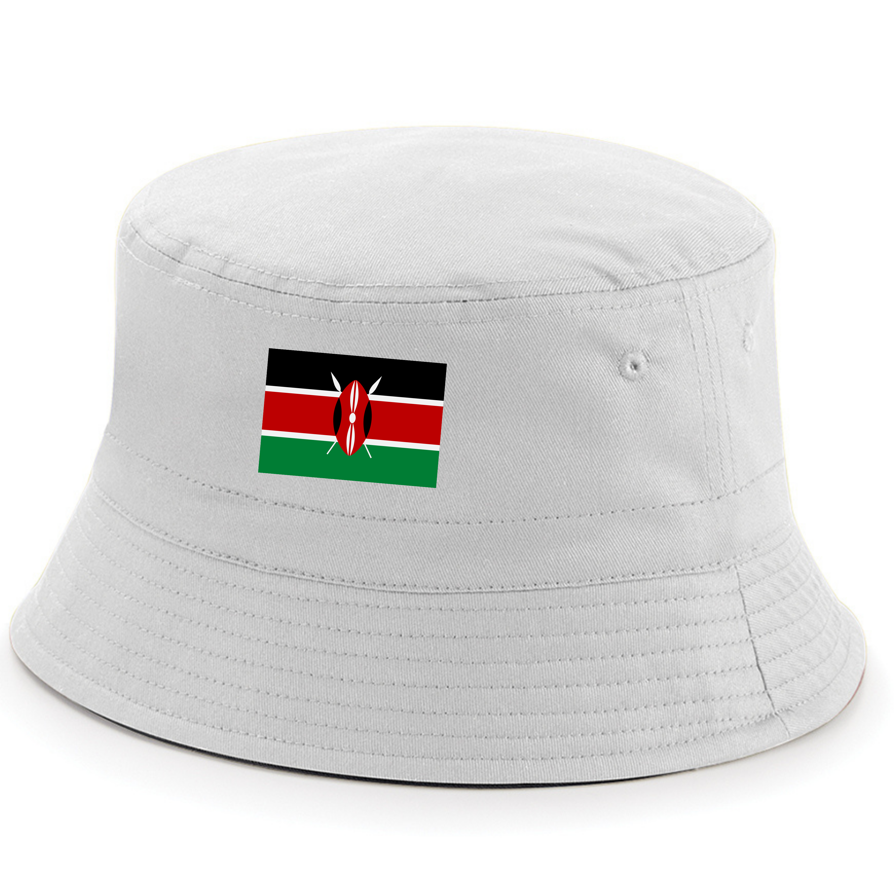 Bucket Hat with Kenyan Flag- Reversible