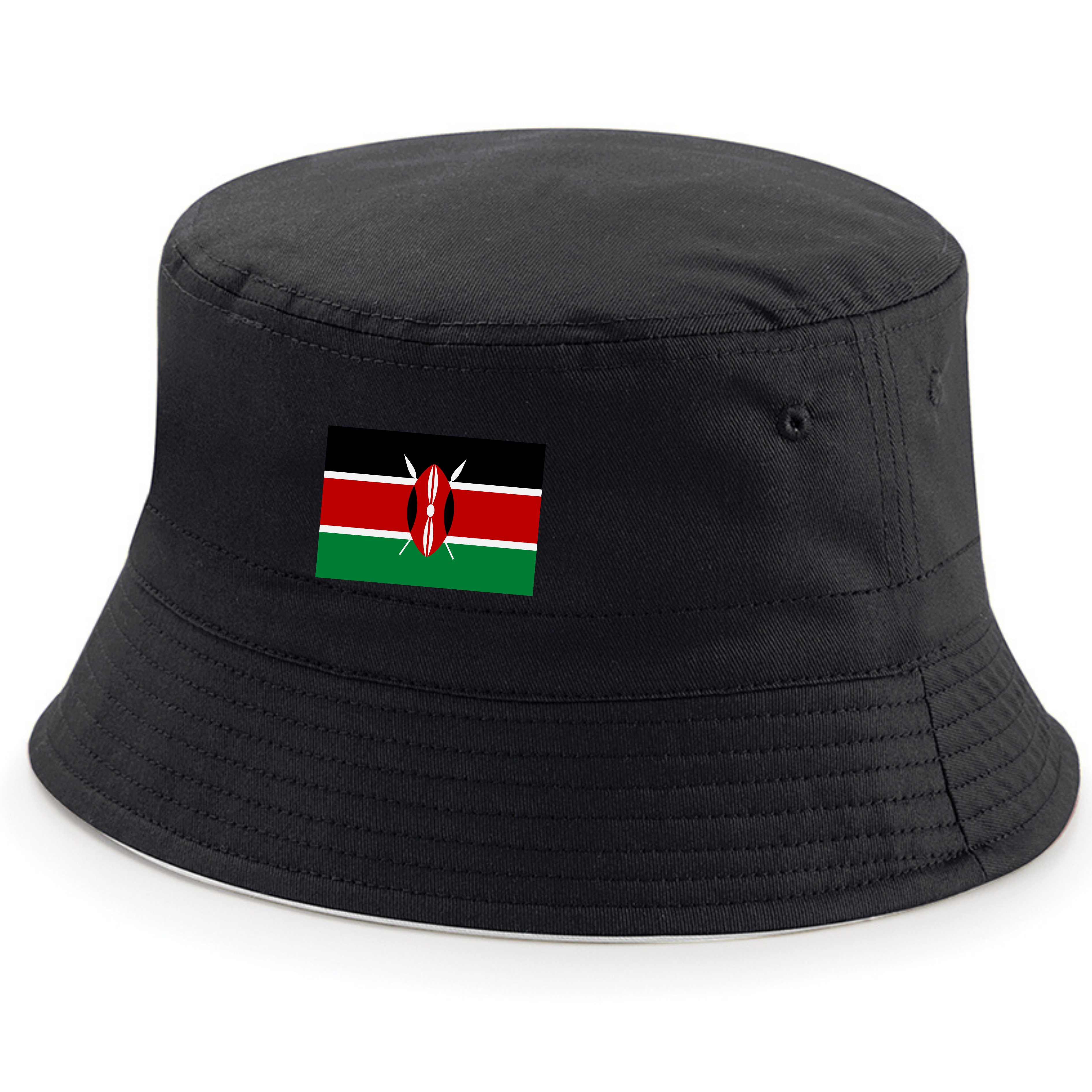 Bucket Hat with Kenyan Flag- Reversible